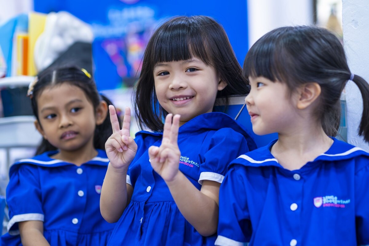 happy preschool children
